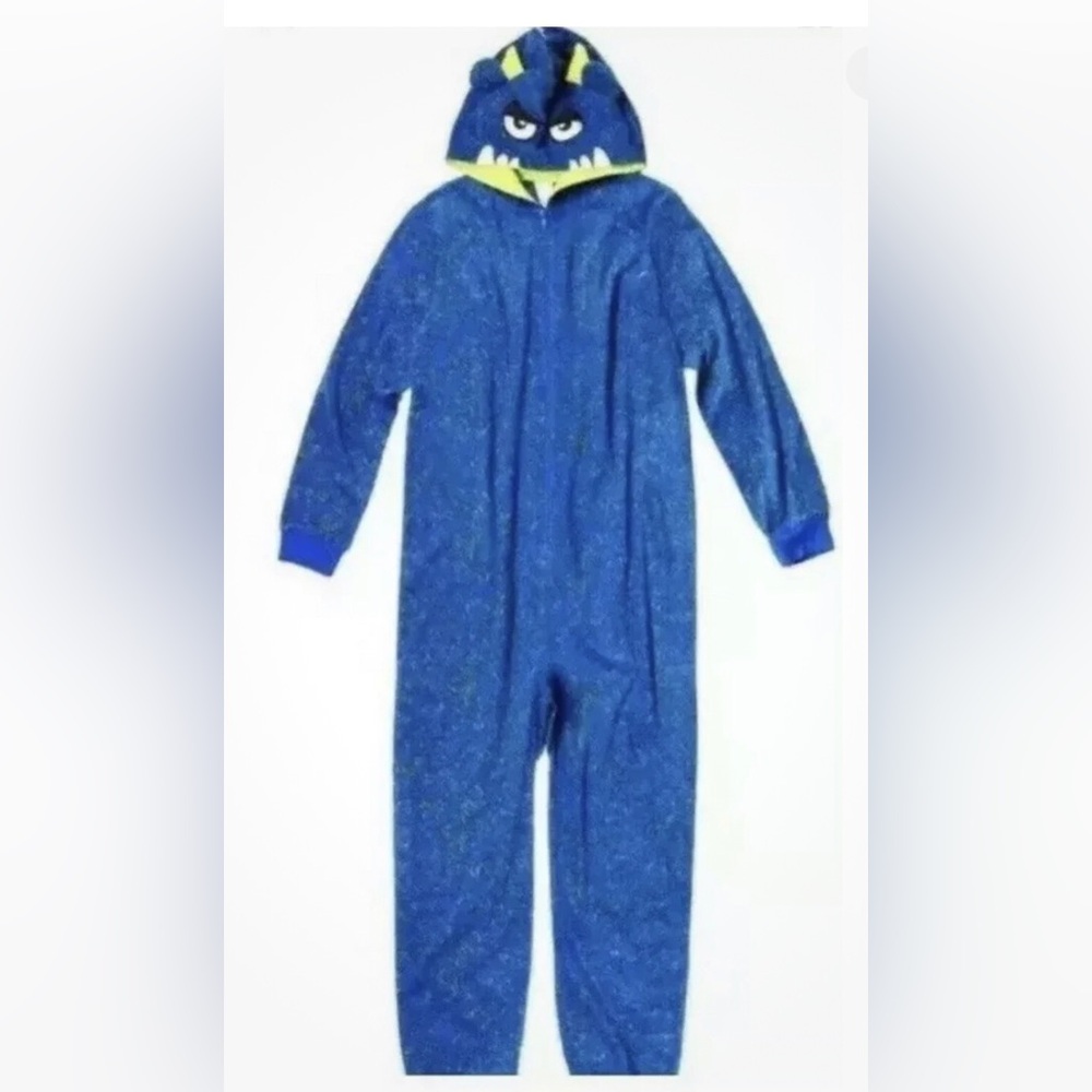Arizona Jean Co Boys Monster Hooded Union Suit Size 10-12 Husky